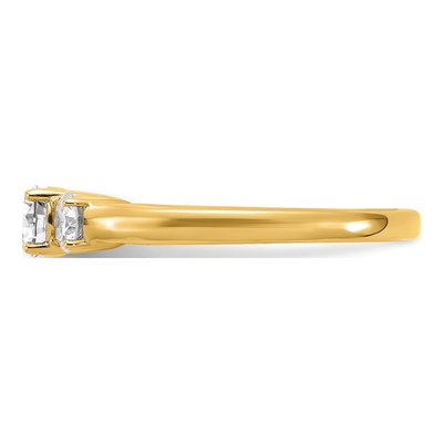 14K Yellow Gold 3/4 ct tw Lab-Grown Diamond 3-Stone Engagement Ring – view 3