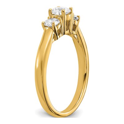 14K Yellow Gold 3/4 ct tw Lab-Grown Diamond 3-Stone Engagement Ring – view 6