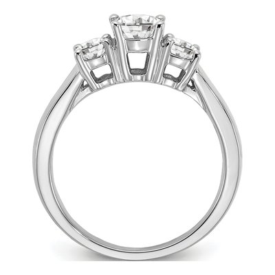 14K White Gold 1 ct tw Lab-Grown Diamond 3-Stone Engagement Ring – view 3
