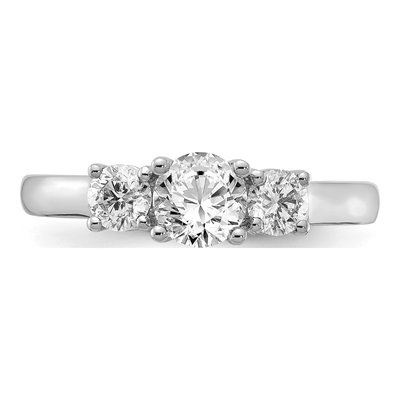 14K White Gold 1 ct tw Lab-Grown Diamond 3-Stone Engagement Ring – view 5