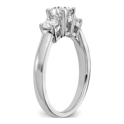 14K White Gold 1 ct tw Lab-Grown Diamond 3-Stone Engagement Ring – view 7