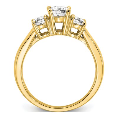 14K Yellow Gold 1 ct tw Lab-Grown Diamond 3-Stone Engagement Ring – view 3