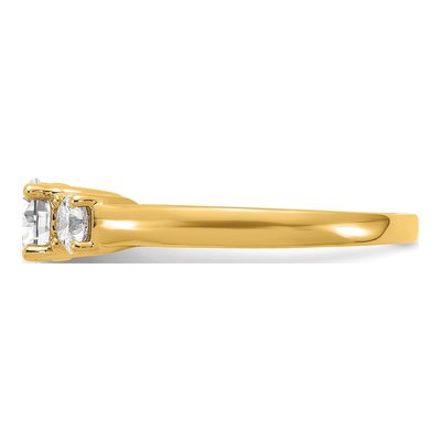 14K Yellow Gold 1 ct tw Lab-Grown Diamond 3-Stone Engagement Ring – view 4