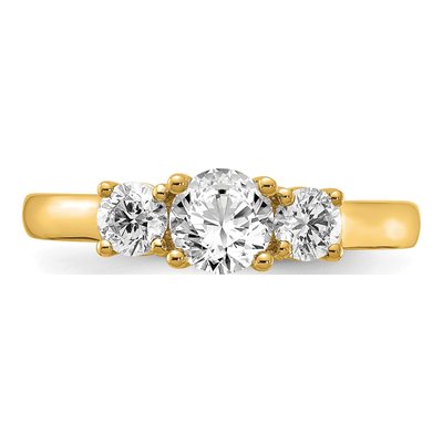 14K Yellow Gold 1 ct tw Lab-Grown Diamond 3-Stone Engagement Ring – view 6