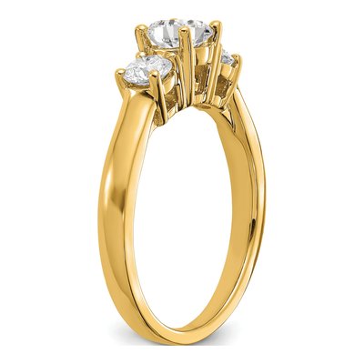 14K Yellow Gold 1 ct tw Lab-Grown Diamond 3-Stone Engagement Ring – view 8