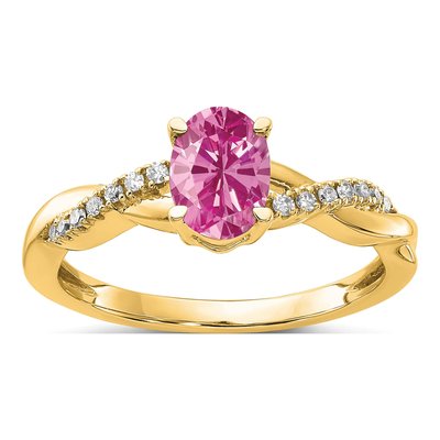 14K Yellow Gold 0.08 ct tw Diamond Ring