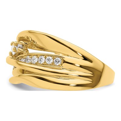 14K Yellow Gold 5/8 ct tw Diamond Woven Ring – view 4