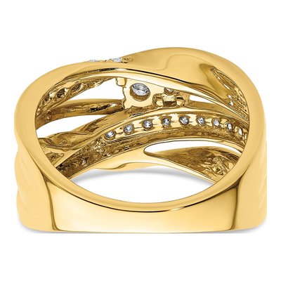 14K Yellow Gold 5/8 ct tw Diamond Woven Ring – view 5