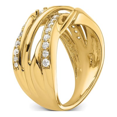 14K Yellow Gold 5/8 ct tw Diamond Woven Ring – view 6