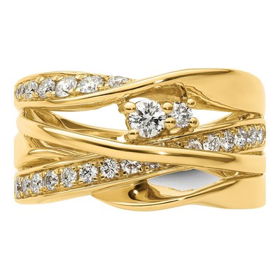 14K Yellow Gold 5/8 ct tw Diamond Woven Ring – view 7