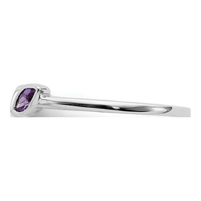 14K White Gold Amethyst & Citrine Marquise Ring – view 4