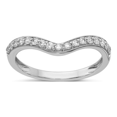 14K White Gold 1/3 ct tw Diamond Wedding Ring