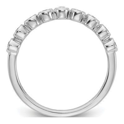 14K White Gold 1/5 ct tw Lab-Grown Diamond Wedding Band – view 3
