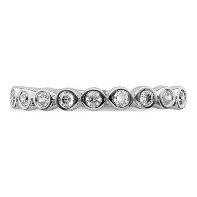 14K White Gold 1/5 ct tw Lab-Grown Diamond Wedding Band – view 5