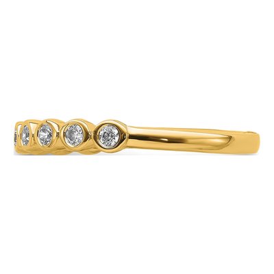 14K Yellow Gold 1/5 ct tw Lab-Grown Diamond Wedding Band – view 3