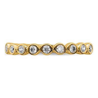 14K Yellow Gold 1/5 ct tw Lab-Grown Diamond Wedding Band – view 5