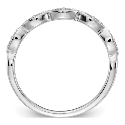 14K White Gold 1/6 ct tw Diamond Fancy Ring – view 3