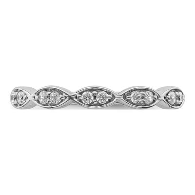 14K White Gold 1/6 ct tw Diamond Fancy Ring – view 6