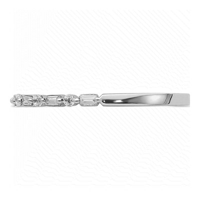 10K White Gold 1/6 ct tw Diamond Fancy Band – view 3