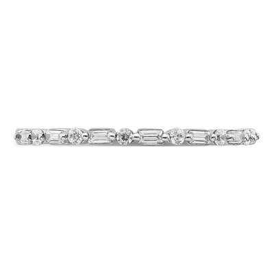 10K White Gold 1/6 ct tw Diamond Fancy Band – view 4
