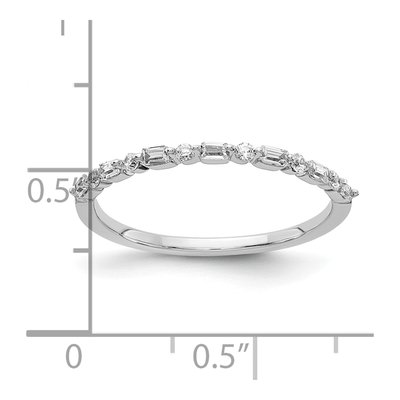 10K White Gold 1/6 ct tw Diamond Fancy Band – view 5
