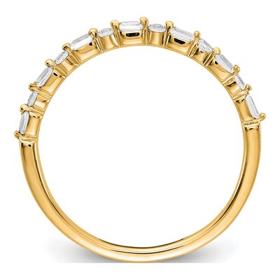 14K Yellow Gold 1/6 ct tw Diamond Fancy Band – view 2
