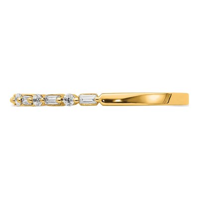 14K Yellow Gold 1/6 ct tw Diamond Fancy Band – view 3