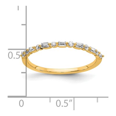 14K Yellow Gold 1/6 ct tw Diamond Fancy Band – view 5