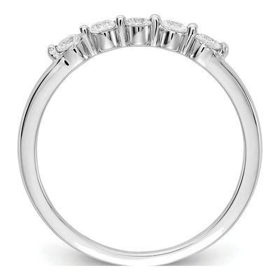 14K White Gold 1/4 ct tw Diamond 5-Stone Anniversary Wedding Band – view 2