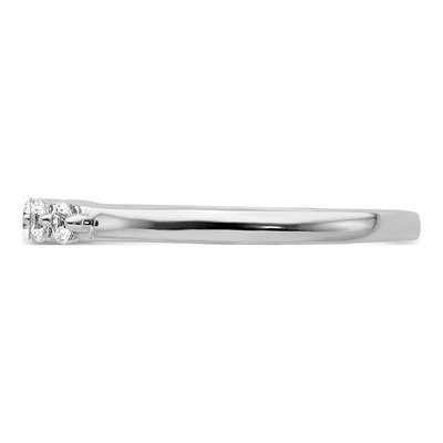 14K White Gold 1/4 ct tw Diamond 5-Stone Anniversary Wedding Band – view 3