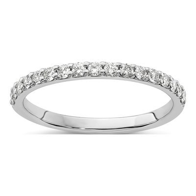 14K White Gold 1/3 ct tw Lab-Grown Diamond Wedding Band