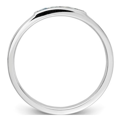 14K White Gold Swiss Blue Topaz 4-Stone Ring – view 3