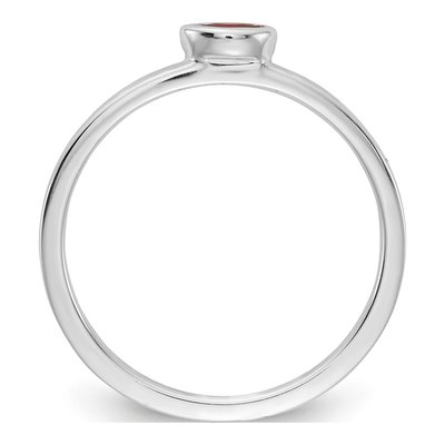 14K White Gold Garnet Marquise East-West Ring – view 2