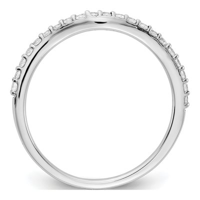14K White Gold 1/5 ct tw Diamond Curved Ring – view 2