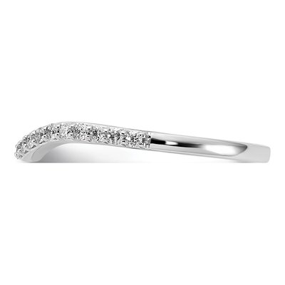 14K White Gold 1/5 ct tw Diamond Curved Ring – view 3