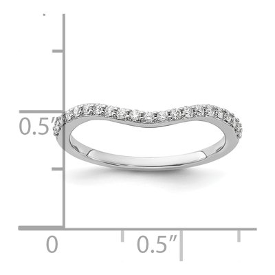 14K White Gold 1/5 ct tw Diamond Curved Ring – view 4