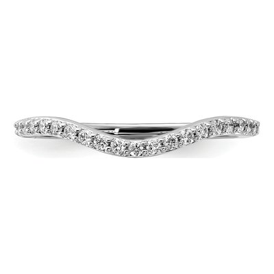 14K White Gold 1/5 ct tw Diamond Curved Ring – view 5