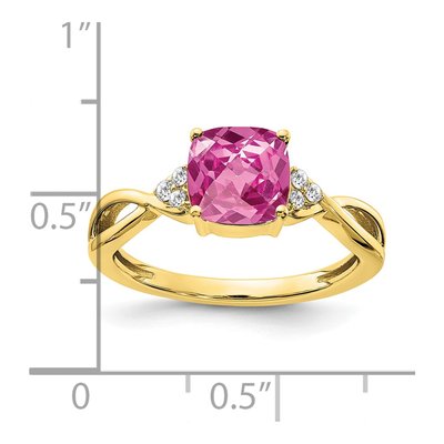 10K Yellow Gold 1/20 ct tw Diamond Ring – view 3