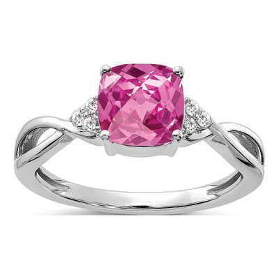 14K White Gold 1/20 ct tw Diamond Ring