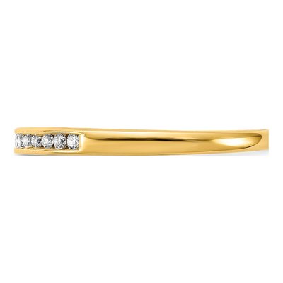 14K Yellow Gold 1/10 ct tw Lab-Grown Diamond Channel Wedding Band – view 3