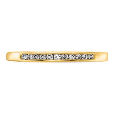 14K Yellow Gold 1/10 ct tw Lab-Grown Diamond Channel Wedding Band – view 4