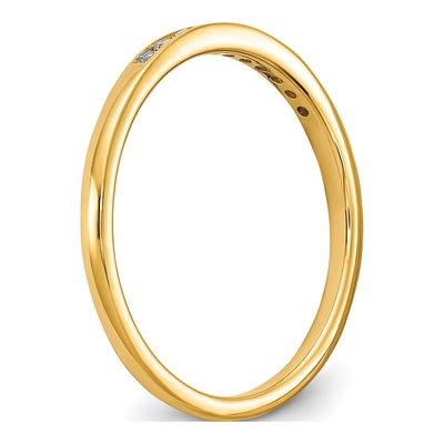 14K Yellow Gold 1/10 ct tw Lab-Grown Diamond Channel Wedding Band – view 6