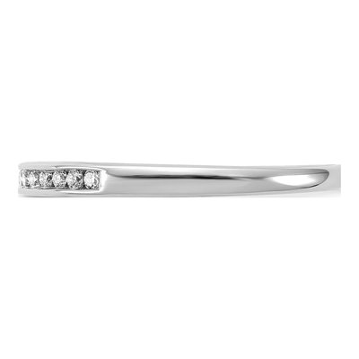 14K White Gold 1/10 ct tw Lab-Grown Diamond Channel Wedding Band – view 4