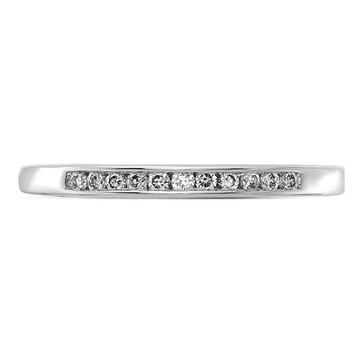 14K White Gold 1/10 ct tw Lab-Grown Diamond Channel Wedding Band – view 5