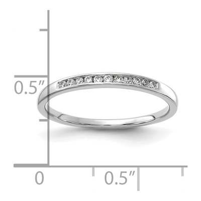 14K White Gold 1/10 ct tw Lab-Grown Diamond Channel Wedding Band – view 8