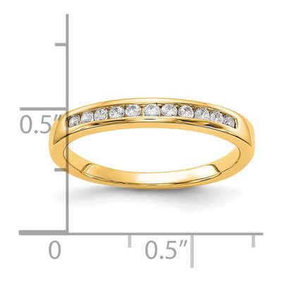 14K Yellow Gold 1/5 ct tw Lab-Grown Diamond Channel Wedding Band – view 3