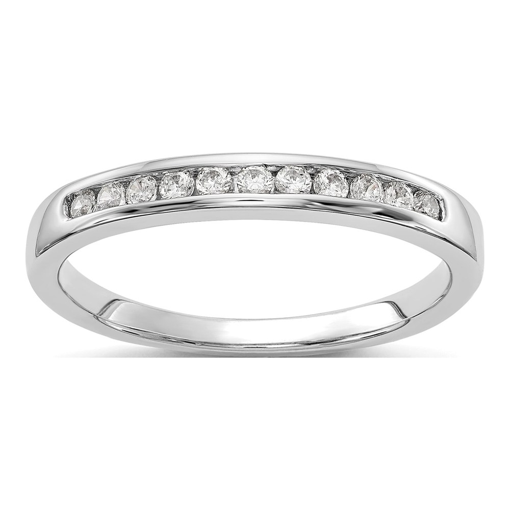 14K White Gold Lab Grown Diamond Channel Band
