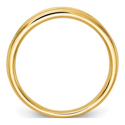 14K Yellow Gold 1/3 ct tw Lab-Grown Diamond Channel Wedding Band – view 3