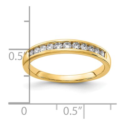 14K Yellow Gold 1/3 ct tw Lab-Grown Diamond Channel Wedding Band – view 8