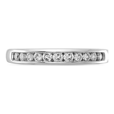 14K White Gold 1/3 ct tw Lab-Grown Diamond Channel Wedding Band – view 5